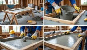 lär dig hur du gjuter en bänkskiva i betong steg för steg med vår detaljerade guide. från materialval till färdig bänkskiva, vi täcker allt du behöver veta för att skapa en vacker och hållbar bänkskiva i ditt kök eller badrum.