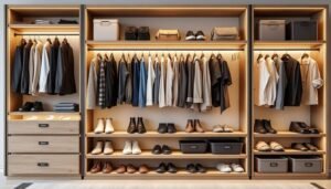 upptäck de bästa avstånden mellan hyllplan i garderoben för optimal förvaring. få tips på hur du organiserar dina kläder och tillbehör smart och effektivt.