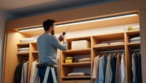 lär dig hur du enkelt monterar belysning i garderoben steg för steg. följ våra tydliga instruktioner för ett snyggt och funktionellt resultat.