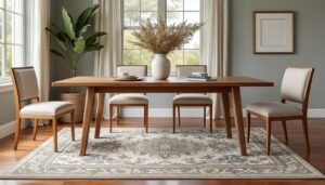 lär dig hur du väljer rätt storlek på matta till ditt matbord för att skapa en harmonisk och stilren matsalsmiljö. få tips om proportioner och inredning för olika rum.