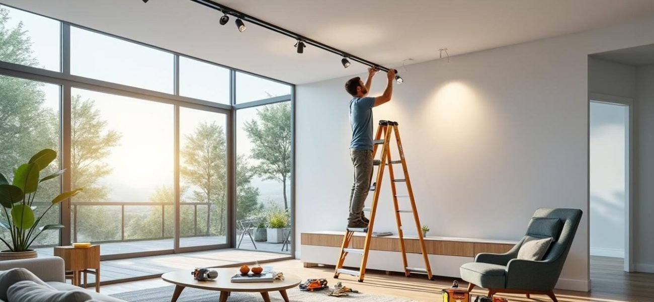 lär dig hur du snabbt och enkelt monterar en spotlightskena i taket. följ vår steg-för-steg-guide för ett proffsigt resultat hemma!