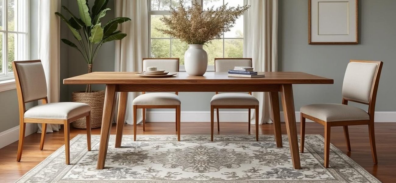 lär dig hur du väljer rätt storlek på matta till ditt matbord för att skapa en harmonisk och stilren matsalsmiljö. få tips om proportioner och inredning för olika rum.